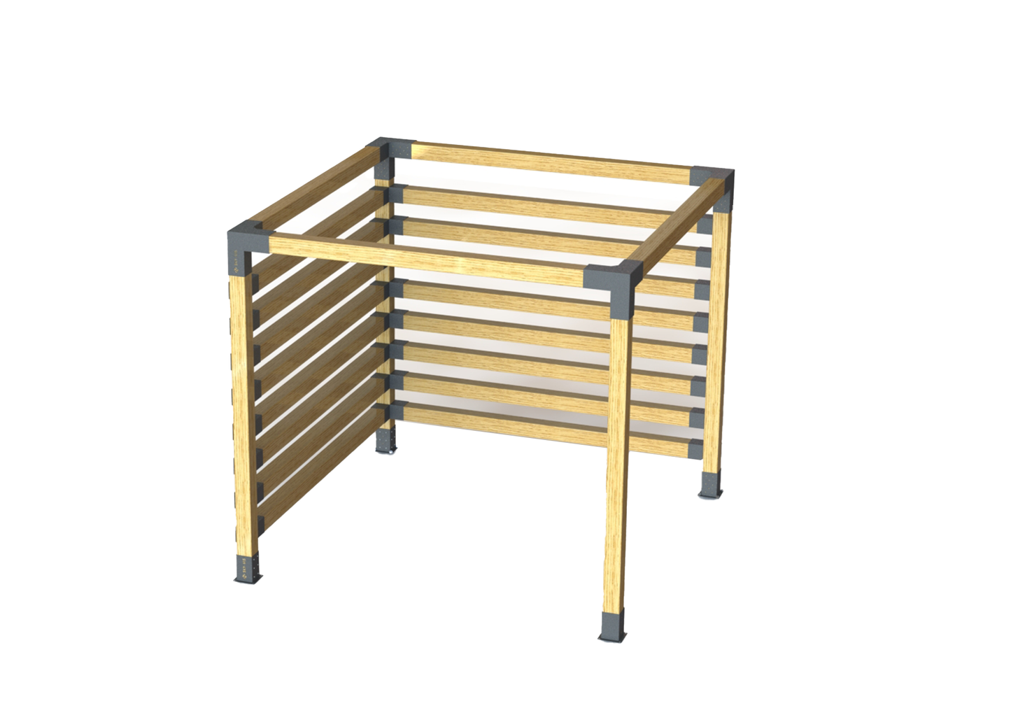 Pergola Kit Single Featuring Two-Side Barrier Walls